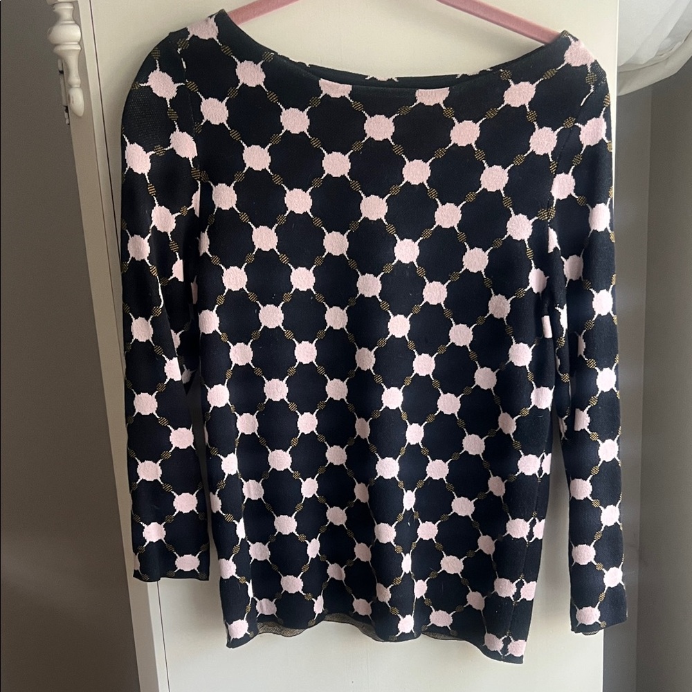 Elegant Navy and Pink Women's Top